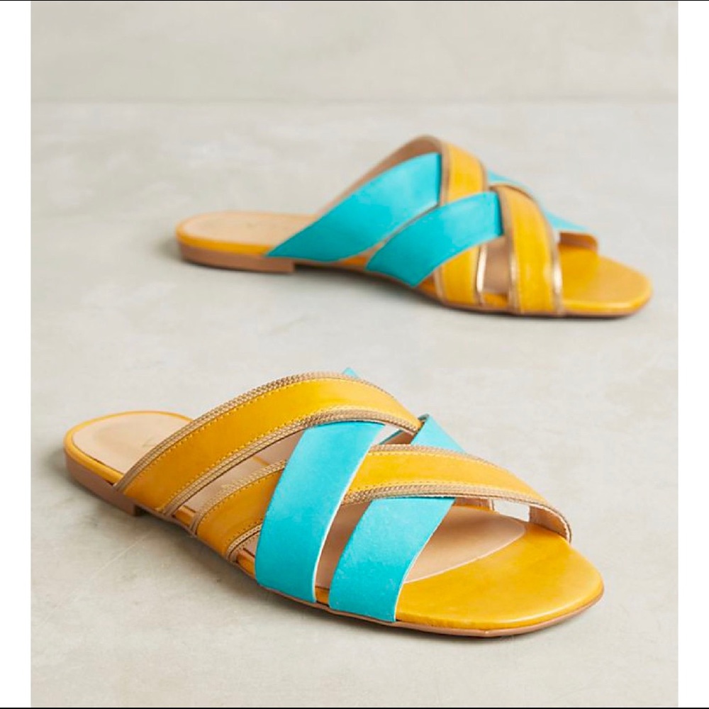 Anthropologie’s Vicenza Sunny Slide Sandals | Original Retail: $128